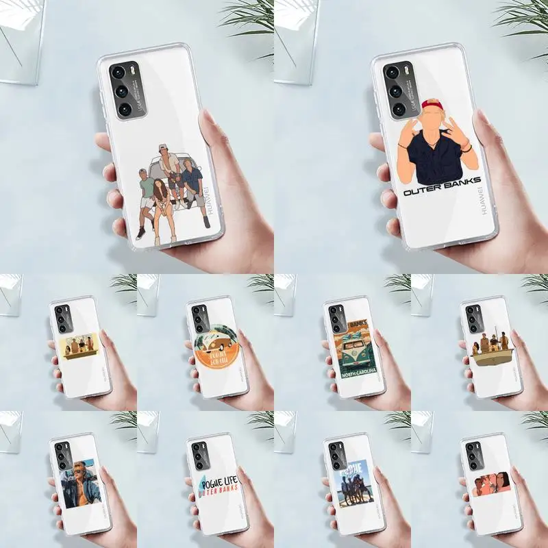 

Outer Banks Phone Case Transparent For Huawei MATE P 40 30 20 10 pro plus lite X 5G Soft TPU Clear Mobile bags
