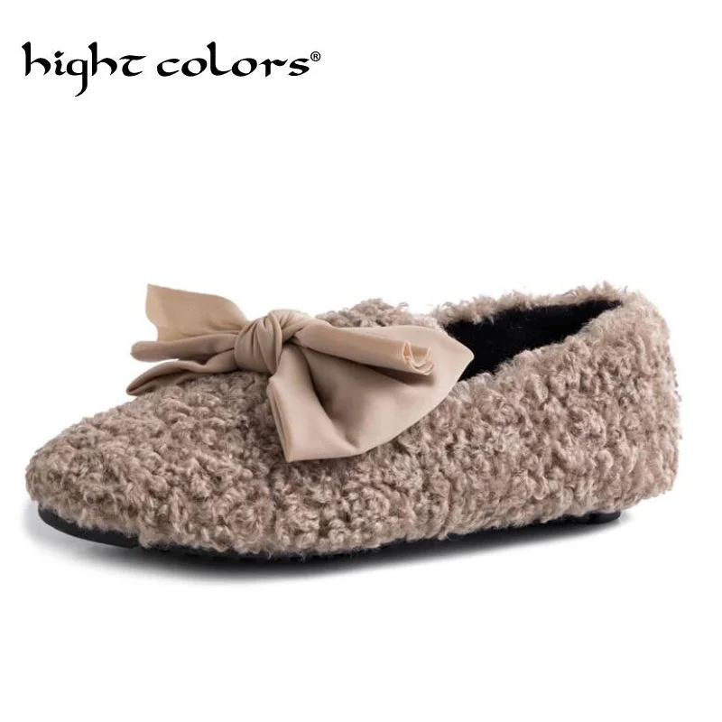 Брендовые женские балетки на плоской подошве из шерсти альпаки обувь с