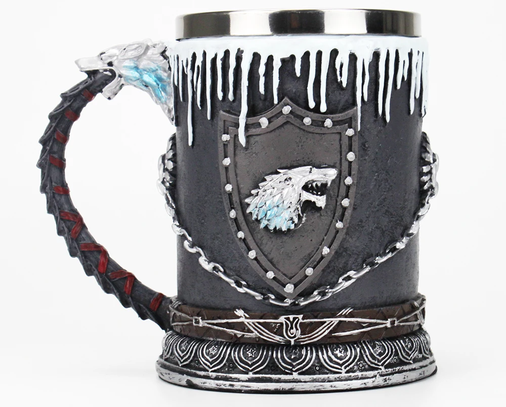 Игра престолов кружка Nemesis Now House Stark Tankard пиво кофе питейная посуда кружки 500-600 мл лучший подарок веера