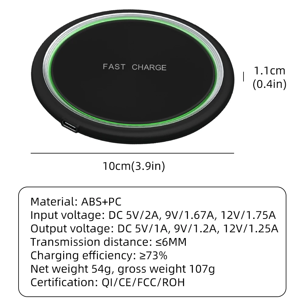 

Ultra-Thin Round Wireless Charging 15W Fast Wireless Charger For IPhone 12 Pro Qi Wireless Charger For IPhone 12 Mini 2020 NEW