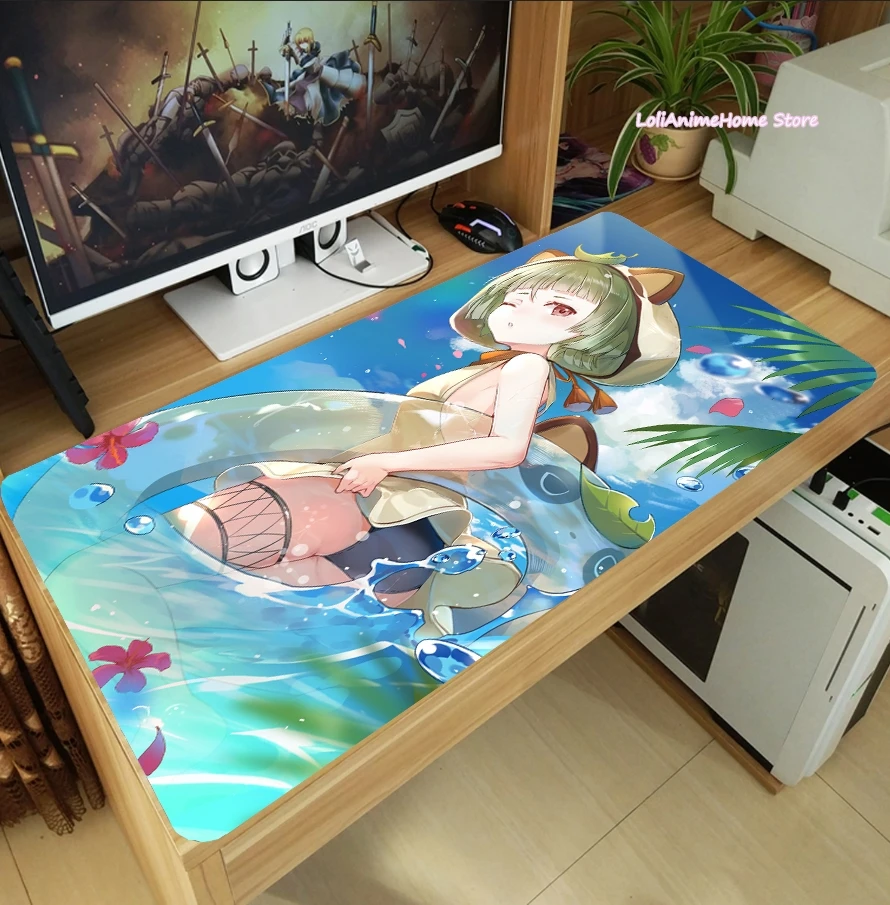 

Игровой коврик для мыши для косплея Genshin Impact Sayu, большой коврик для клавиатуры ноутбука, плотный Настольный высококачественный коврик для м...