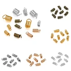 Зажимы для шнура 3-6 мм, зажимы для браслета, ожерелья, аксессуары для бижутерии, 100 шт.