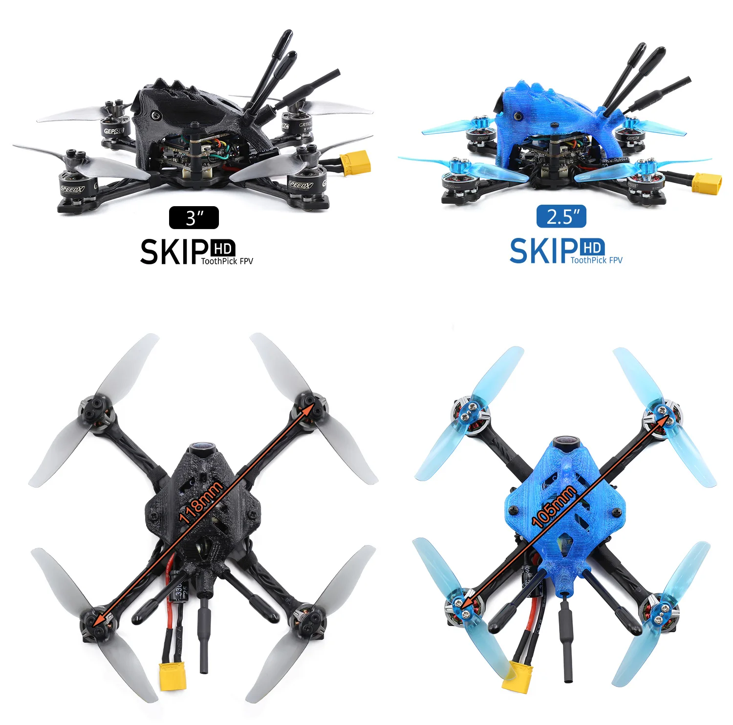 

GEPRC пропустить HD 3 1080P 2,5 дюймов 3 Caddx зубочистка небольшой гоночный Дрон с видом от первого лица