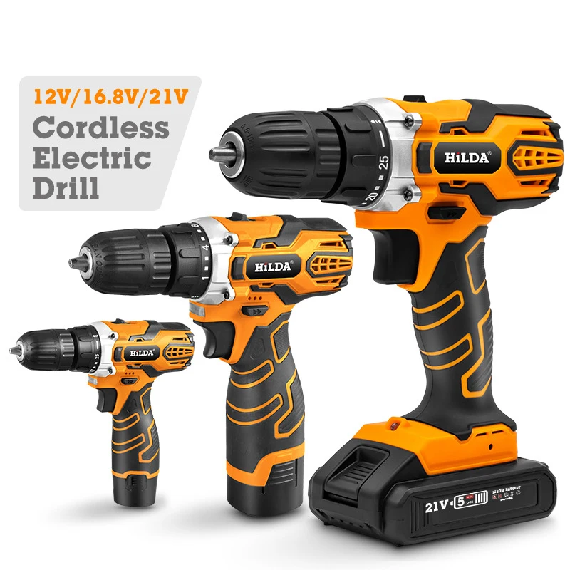 

XDovet 12V 16.8V 21V Cordless Drill Electric Screwdriver Mini Wireless Power Driver DC Lithium-Ion Battery