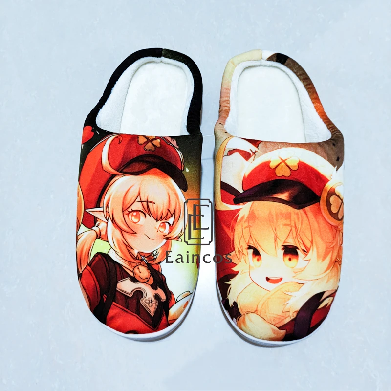 

Slippers For Men Women Kids Game Genshin Impact Klee Ganyu Keqing Zhongli Tu Tao Cosplay Shoes Winter Warm Fashion IndoorBoots