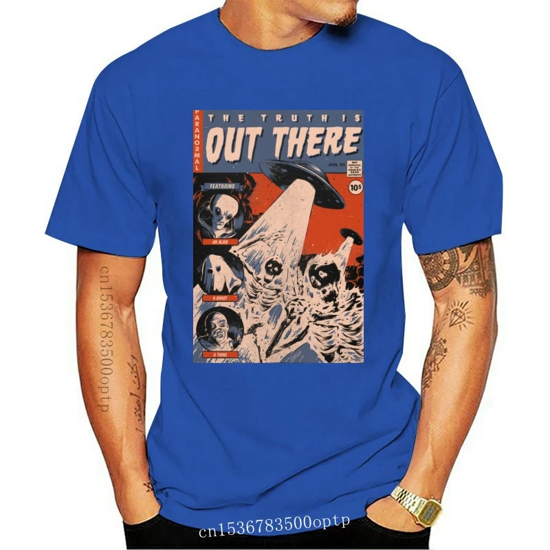 

Футболка мужская с принтом НЛО, комикс-файлы, футболка с инопланетянином, правда там, топы, футболки с черепами, черная одежда