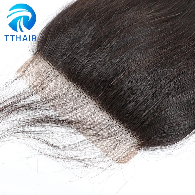 TTHAIR 5x5 синтетическое закрытие шнурка Remy бразильские прямые человеческие волосы закрытие естественного цвета с Детские волосы швейцарская шнуровка