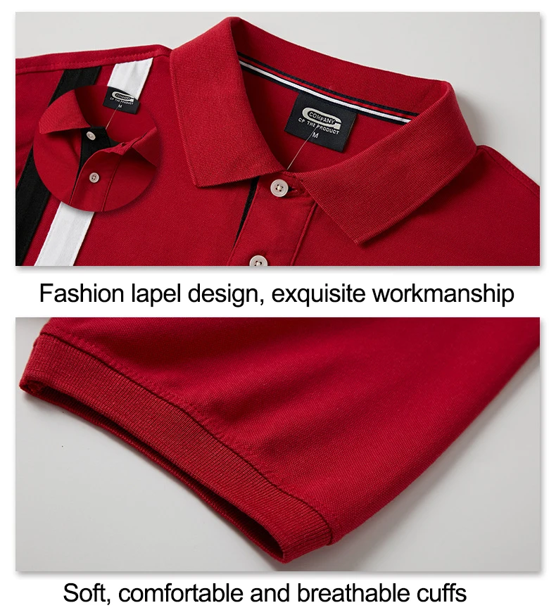 Мужская рубашка поло летняя хлопковая деловая Повседневная брендовая одежда с