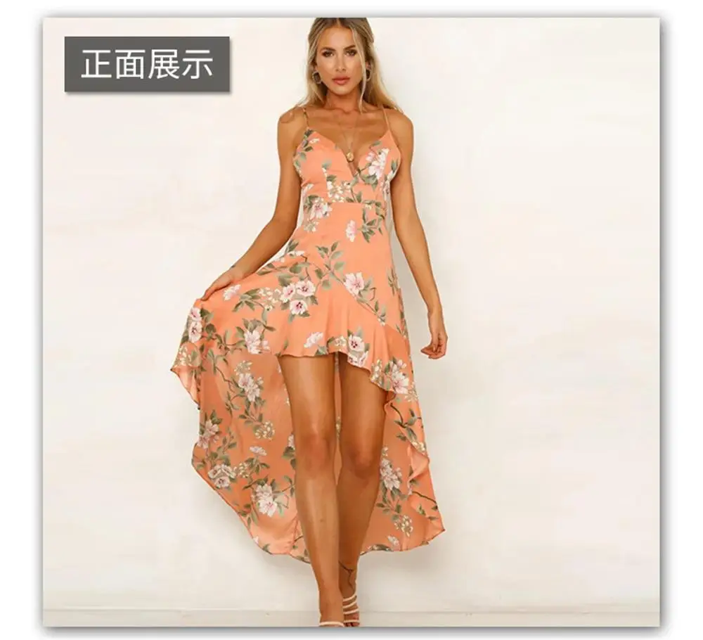 2019 Новое винтажное белое шифоновое платье с цветочным принтом женское летнее