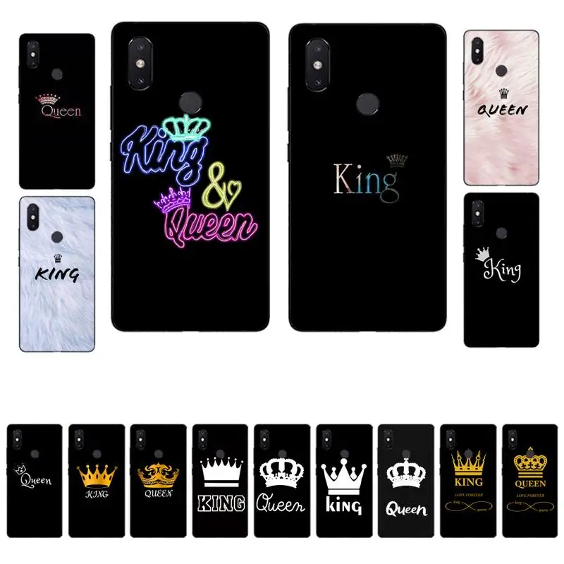 

FHNBLJ King Queen Phone Case for Xiaomi mi 8 9 10 lite pro 9SE 5 6 X max 2 3 mix2s F1