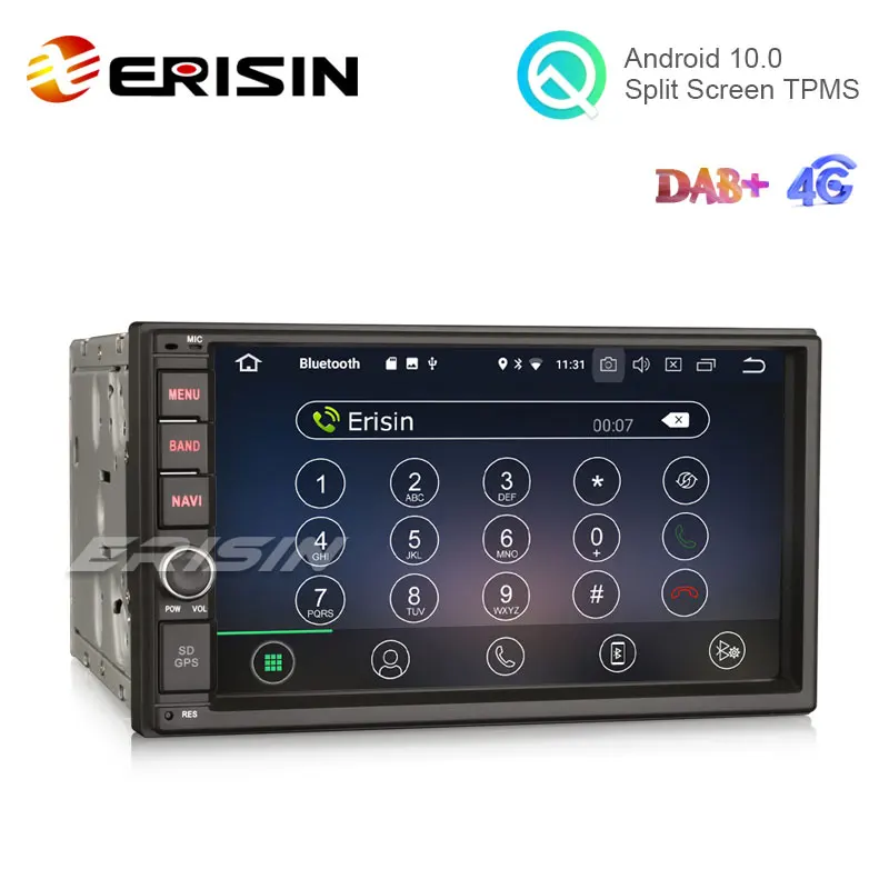 Erisin ES5970U 7 &quotAndroid 10 0 универсальное 2 Din автомобильное радио GPS DAB + 4G TPMS Carplay |