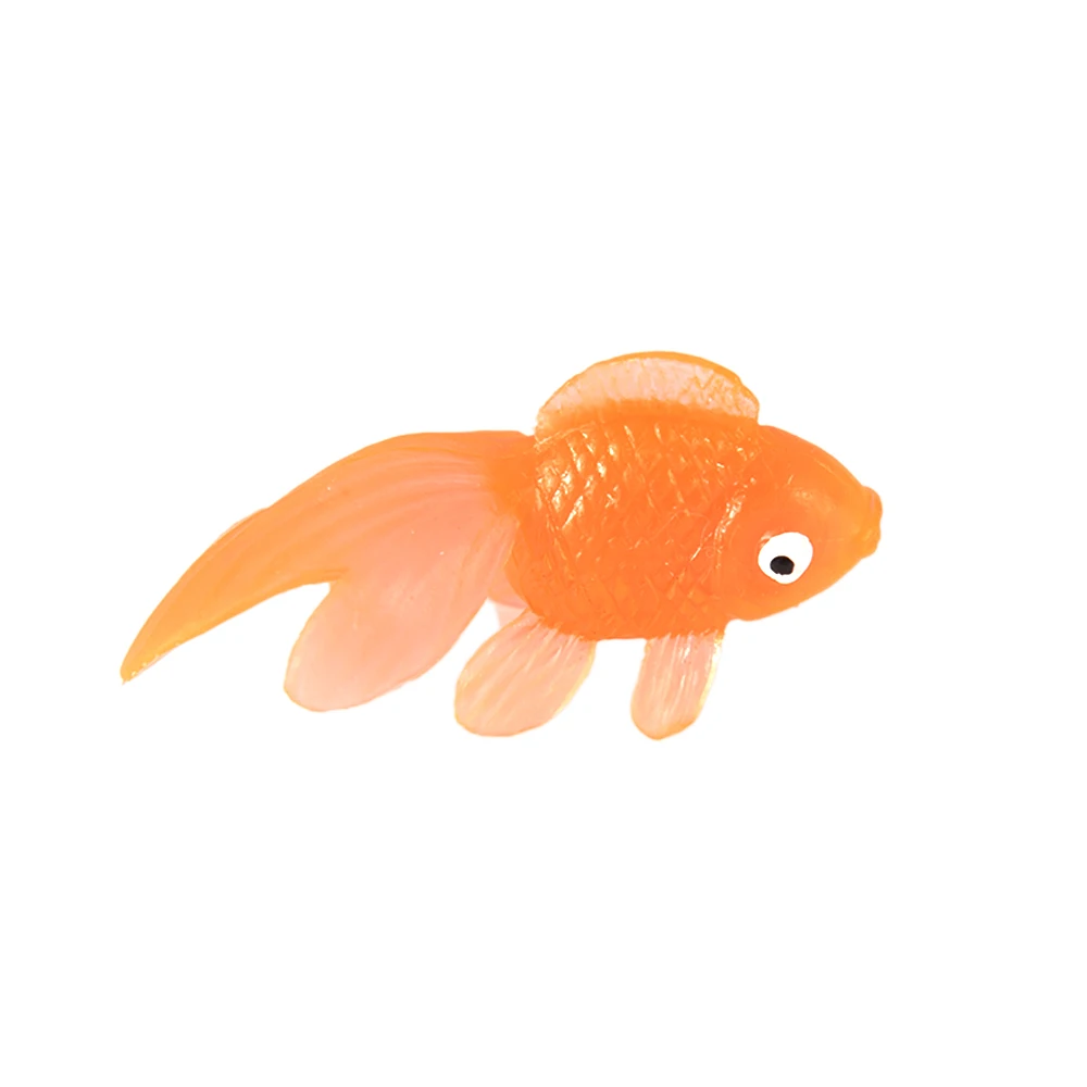 10pcs/set Kids Soft Rubber Gold Fish Baby Bath Toys for Children Simulation Mini Goldfish Water Toddler Fun Swimming Beach Gifts