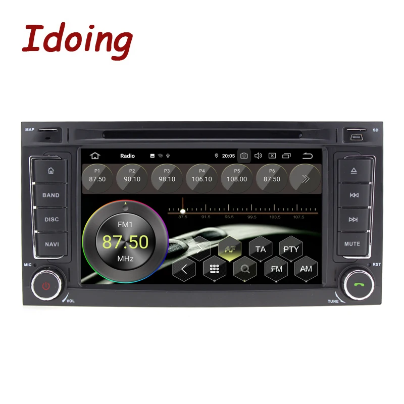 Idoing 7 &quot2Din автомобильный Android 10 радио плеер для Volkswagen Touar PX6 4G + 64G IPS DSP GPS навигация