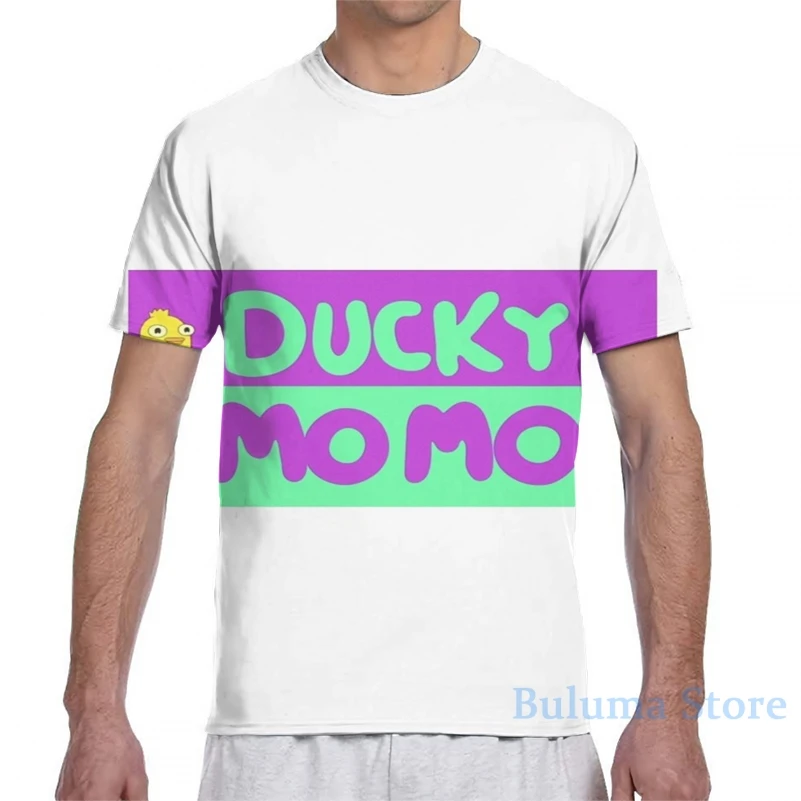 Футболка Ducky Momo с принтом для мужчин и женщин модный топ коротким рукавом