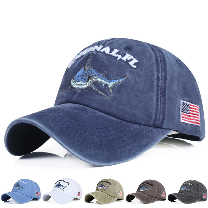 2019INS чистая красная бейсболка Акула многоцветные бейсболки оптом мужские и