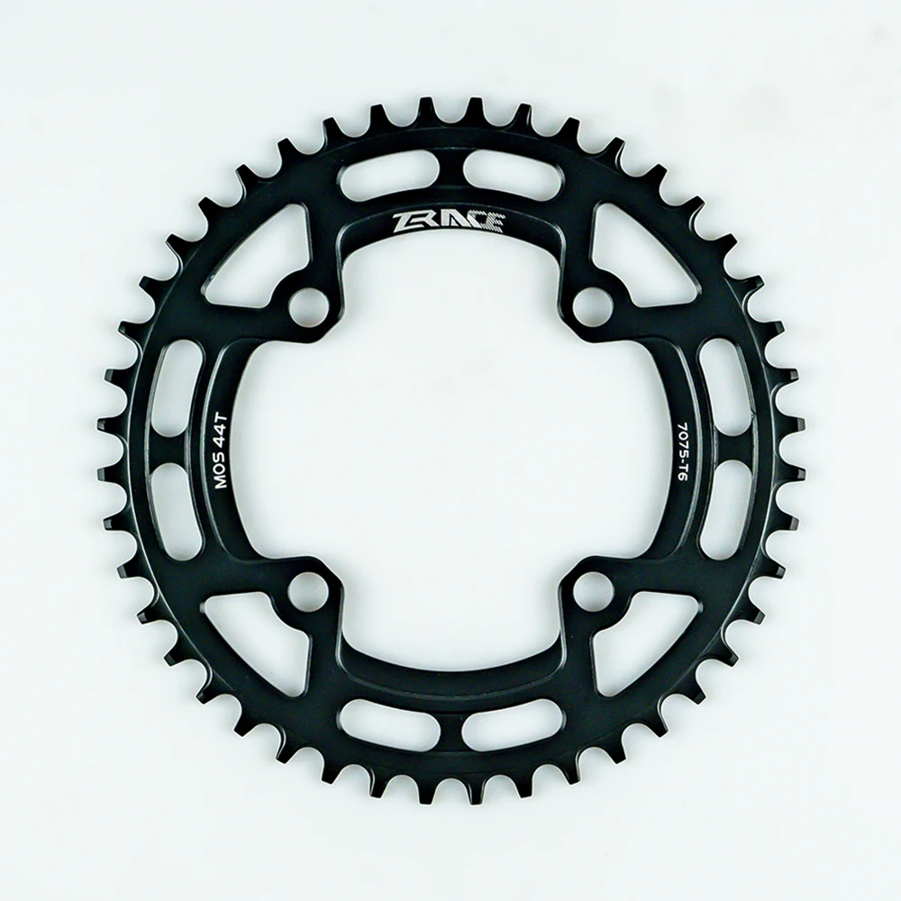 Black 44T ZRACE цепная цепь 40 T/42 T/44 T/46 T/48 T/50 T/52 T BCD104, узкий зуб AL7075 CNC, MTB/дорожный/складной велосипед/гравий-велосипеды - Цвет: Black 44T