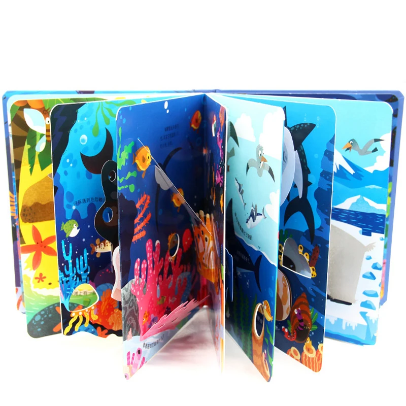 4 книги/комплект 3D клапаном картина китайский книги для детей дошкольного