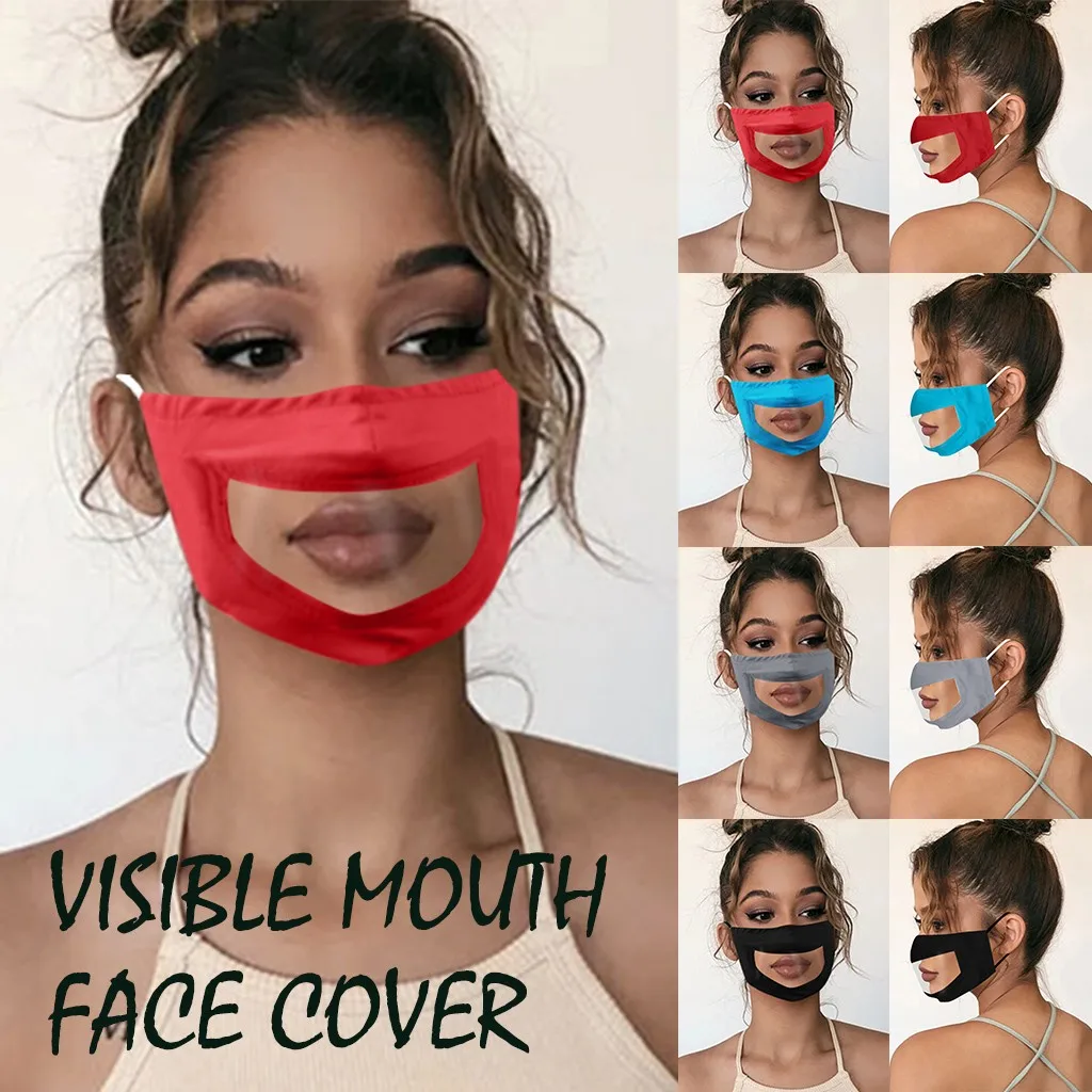 Дышащая Маска для лица взрослых унисекс Mascarilla Mascarar маска с прозрачным окном