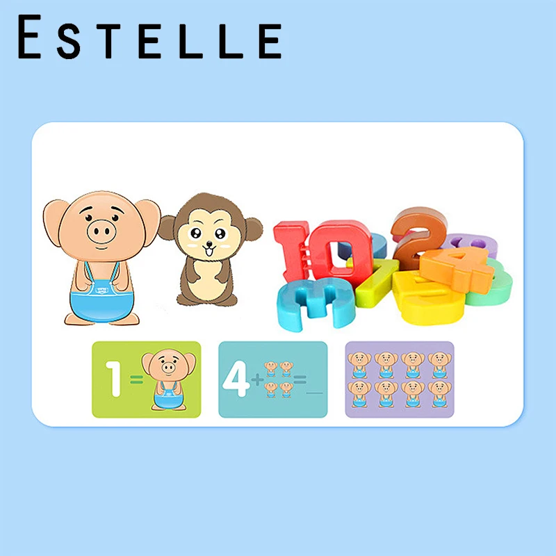 Математическая игра настольная игрушки обезьяны собаки балансирующие весы с