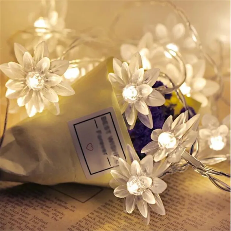 Гирлянда в виде цветов лотоса 10 м 100 светодиодов|decorative hanging light|decorative architectural