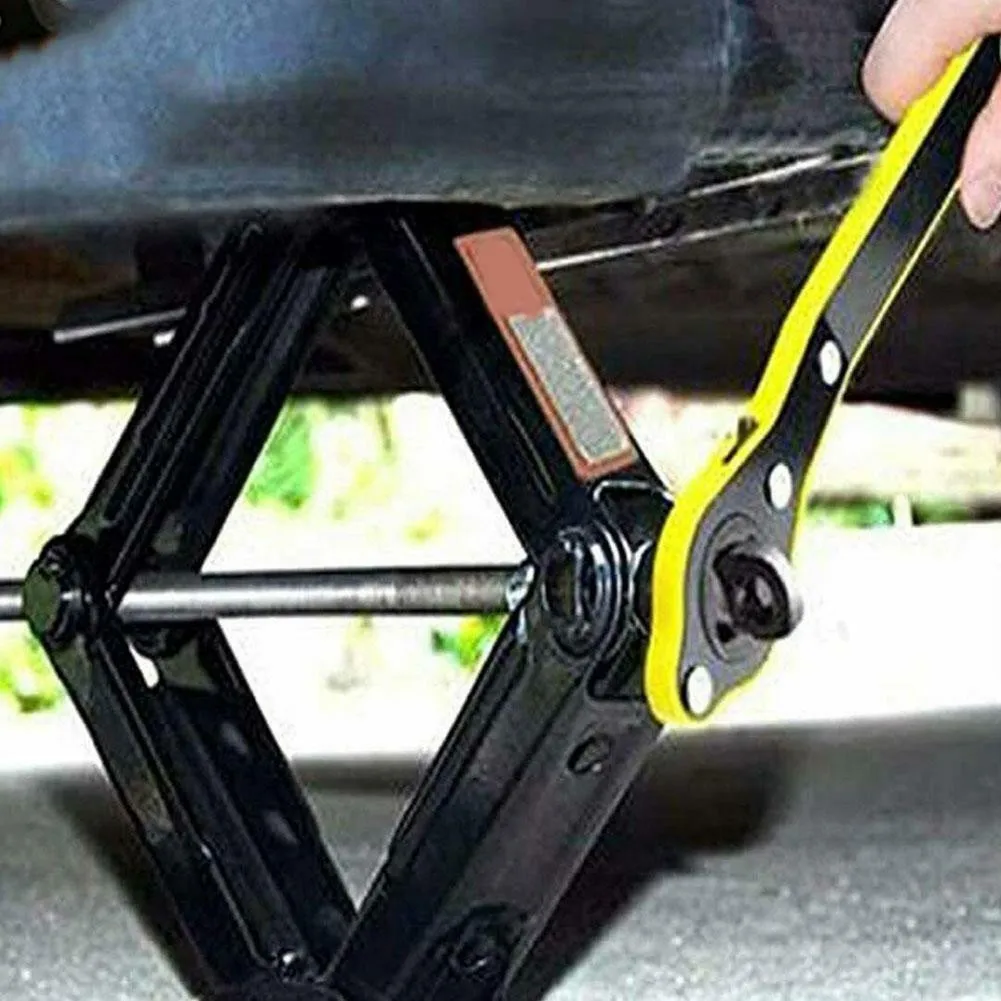 

1pc Car Swivel Labor-Saving Jack Ratchet Wrenchs Tire Wheel Lug Wrench Hand Set Jack Labor-saving Cross Wrench Strong Durable