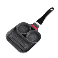 2 hole frying pot pan thickened omelet pan non stick pancake steak cooking egg ham pans home breakfast maker cookware