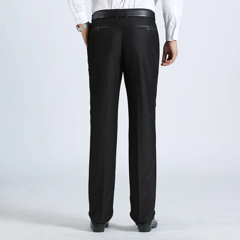 Брюки мужские классические прямые хлопковые свободные деловые штаны костюм для