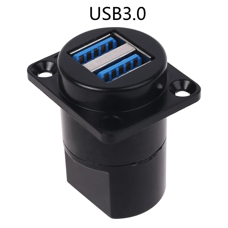 USB разъем типа D Металлический Двойной 3 0 Женский USB3.0 для монтажа в