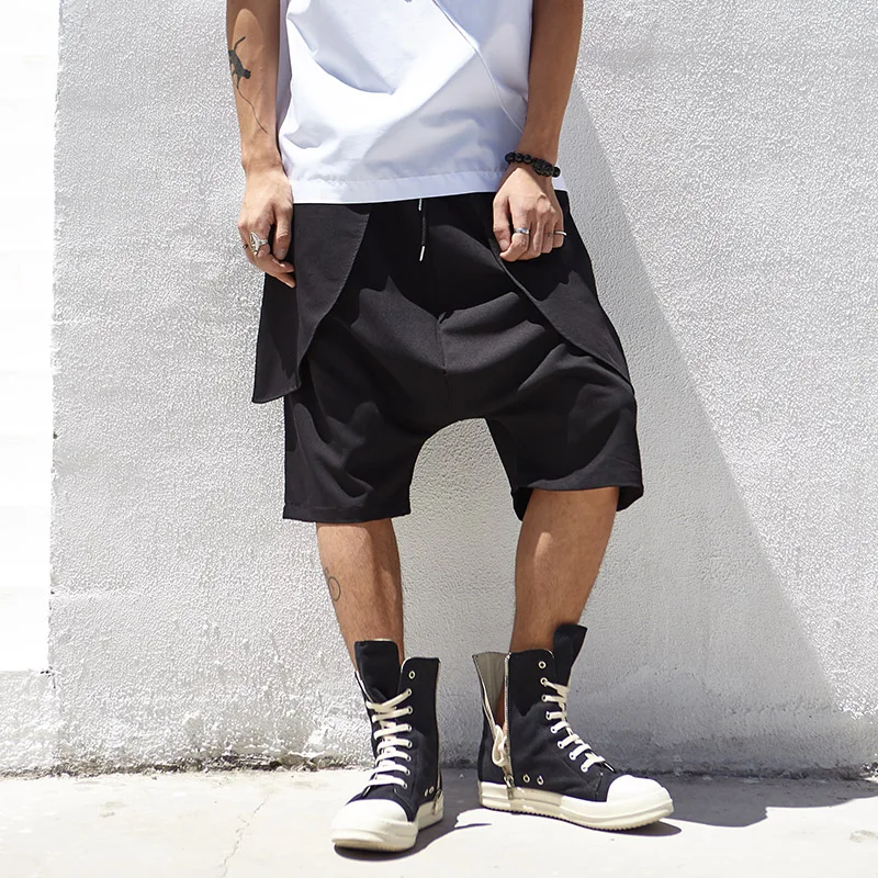Новинка 2020 темные универсальные шорты оригинальный дизайн большие карманы