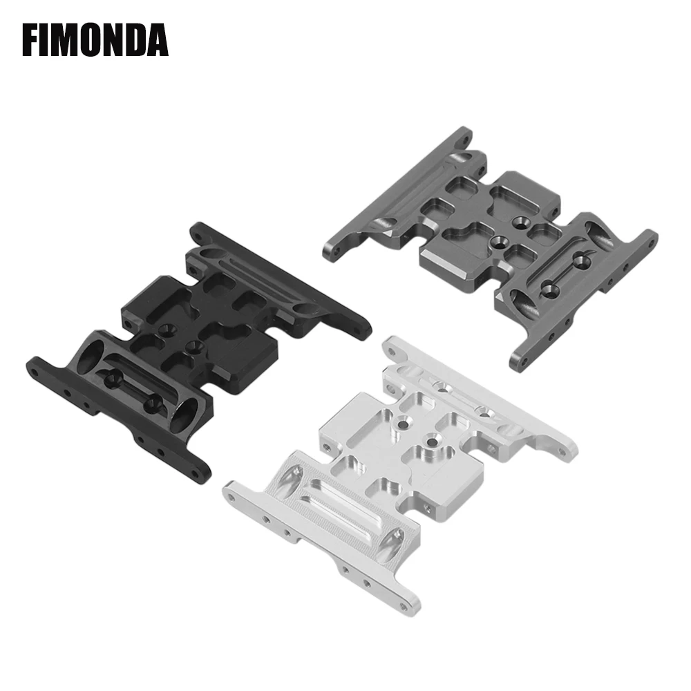 FIMONDA Anodized Aluminum Skid Plate Transmission Mount for 1/10 RC Crawler SCX10 90022 90028 Upgrade Parts