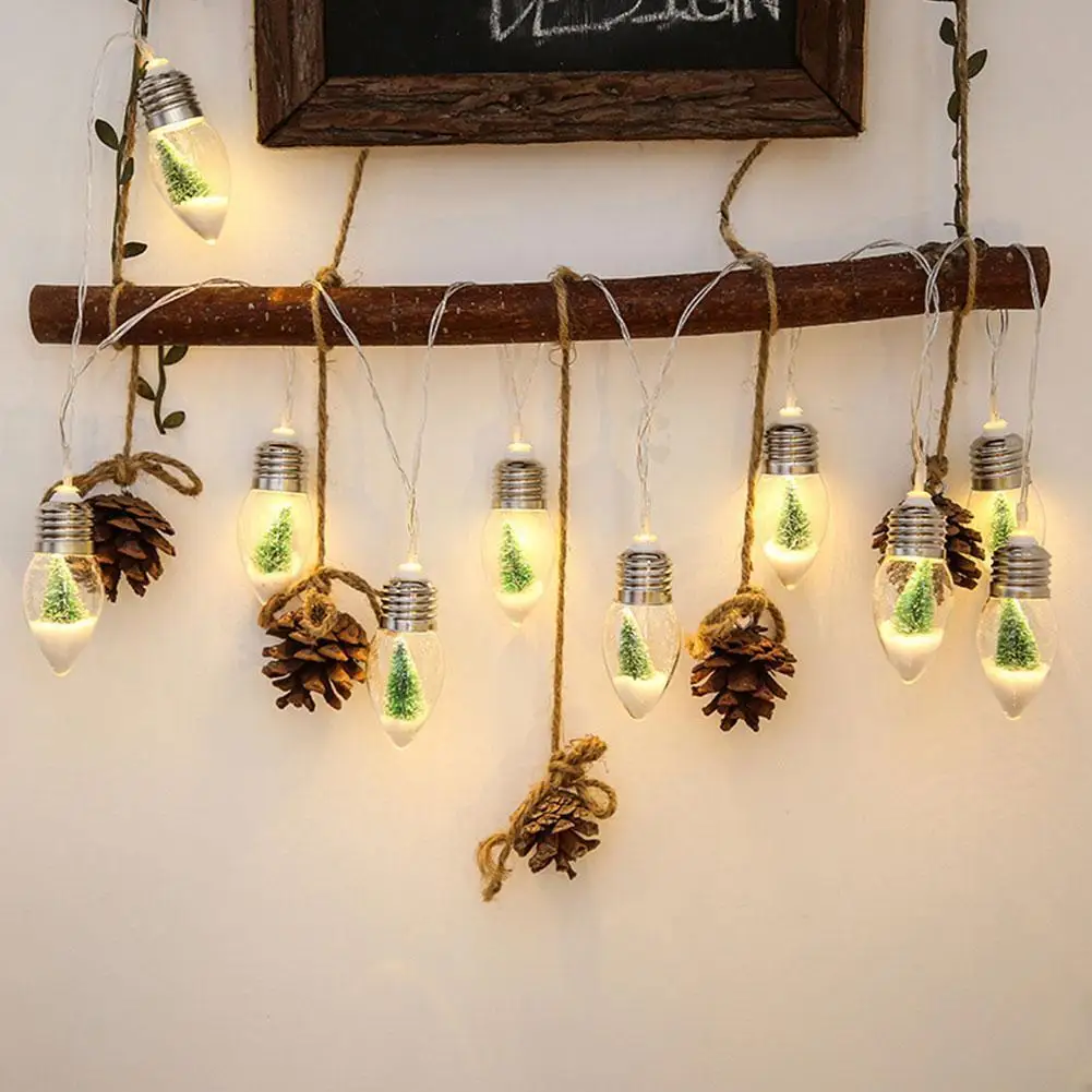 

1.5-2M Christmas Tree Bells String Lights Garland String Fairy Lights Outdoor For Home Wedding Party New Year Decoration M7V6