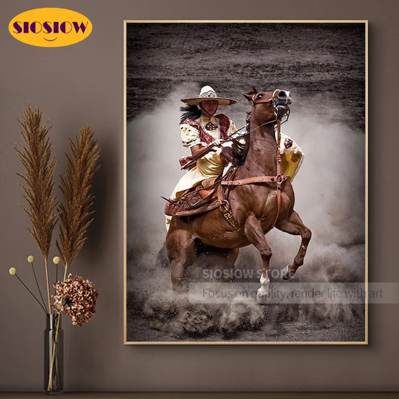 

Diy 3D Алмазная мозаика Вышивка крестом "Ковбой и лошадь" с узором дрель квадратные алмазов картина Декор для дома комнаты
