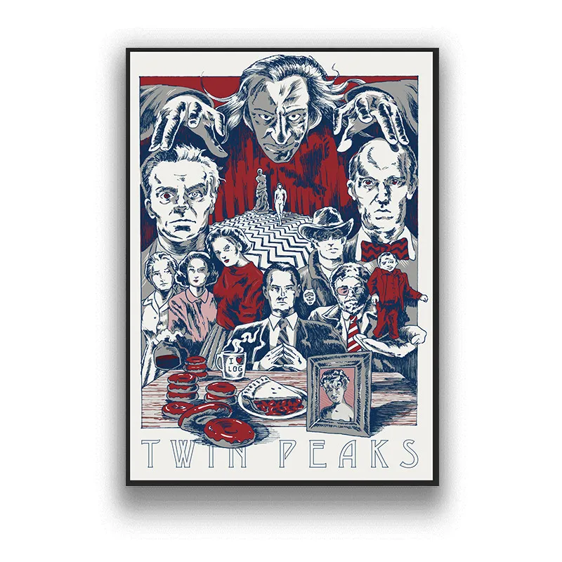 ТВ-сериал Твин Пикс показывает классическую бумагу с белым покрытием аниме