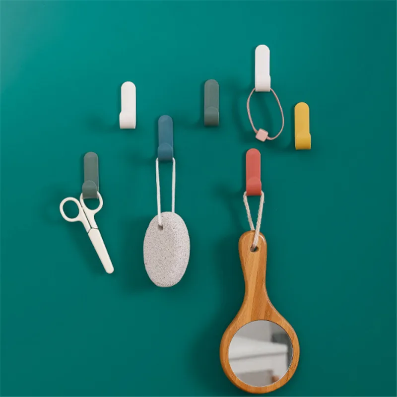 Красочные 6 шт./компл. сильный клей бесшовные крючки до кухонные инструменты