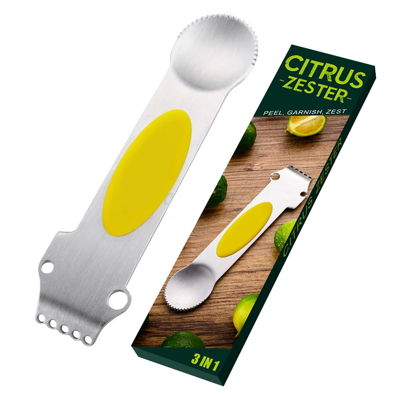 

Stainless Steel Lemon Peeler Grater Lime Orange Citrus Fruit Peeling Knife Kitchen Gadgets Bar Accessories Supplies Items Stuff