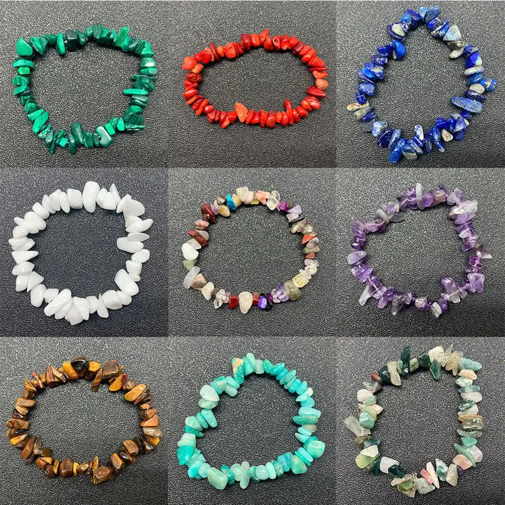 

Momiji Bracelets Bangles for Women Irregular Natural Stone Handmade Fashion Jewelry Tigereye Moonstone Crystal Charm Bracelet
