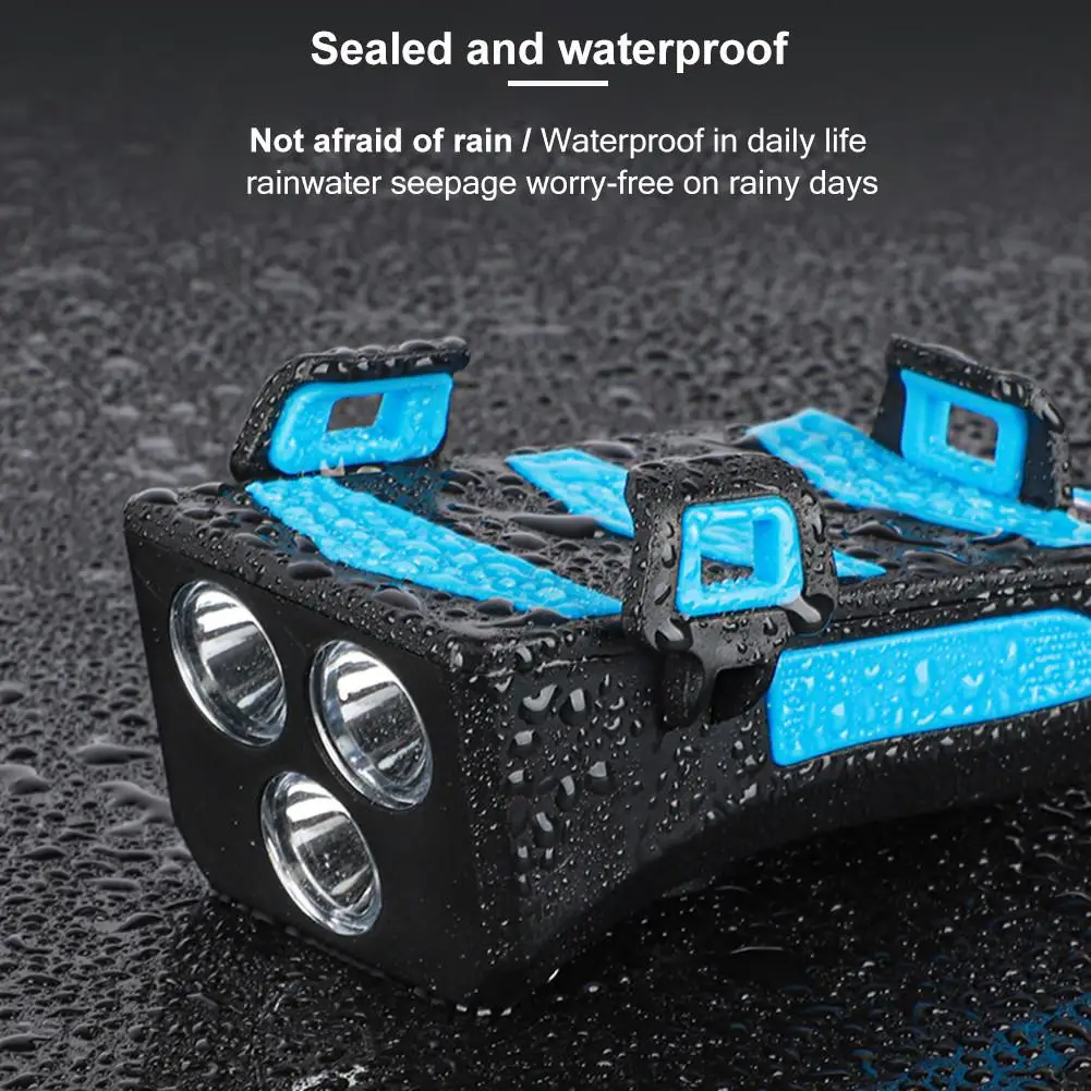

4 In 1 LED Bike Light Headlight 2000mAh Mobile Phone Bracket Riding Front Light Speaker Horn Mountain Bike Cycling Accessories