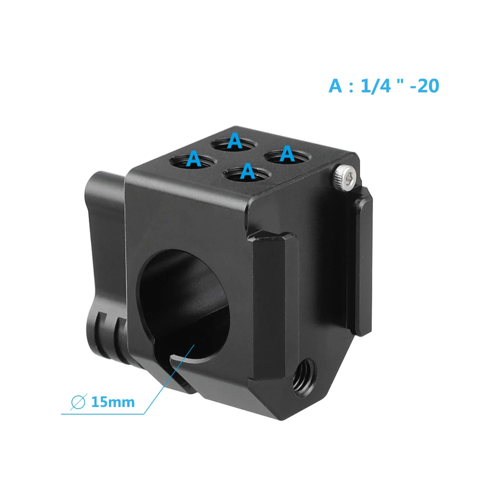 Kayulin новый дизайн Холодный башмак стержень зажим черный Wingnut для DSLR 15 мм рельсовая