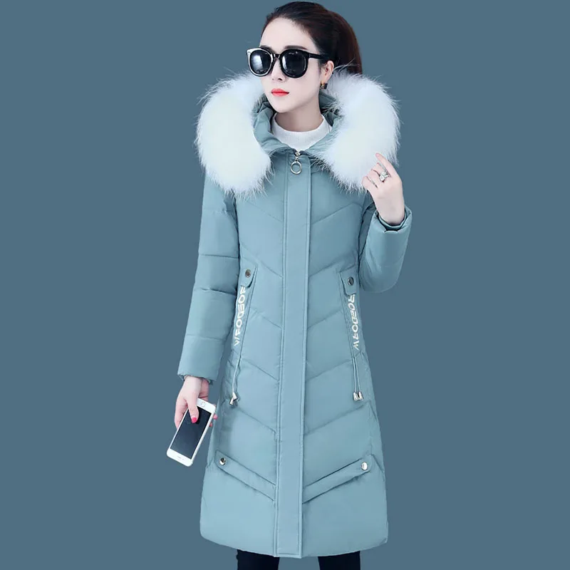 

Winter Parkas Female Padded Jacket Women Thicken Warm Cotton Coat Female Large Fur Collar Embroidery M-3XL Clothing