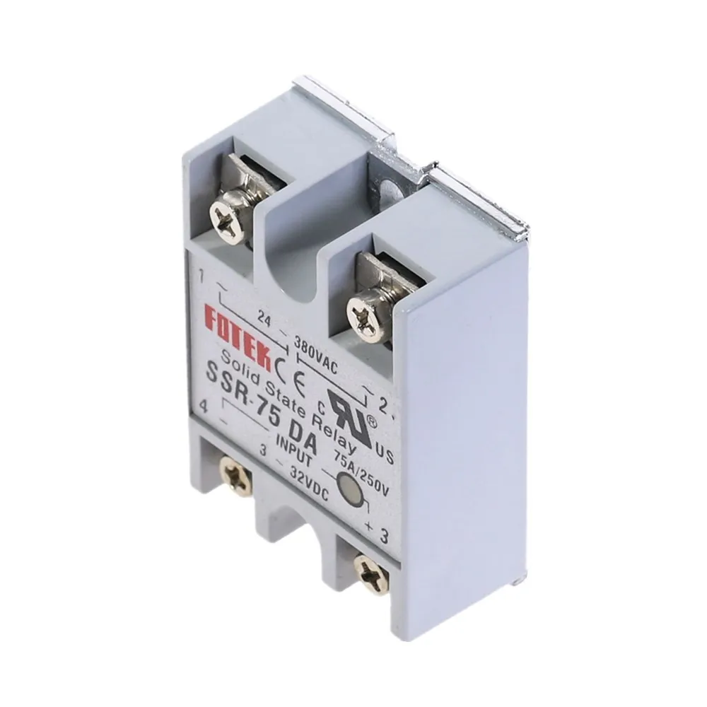 1 шт. SSR-75DA 75A твердотельный релейный модуль 3-32 В DC вход 24-380VAC