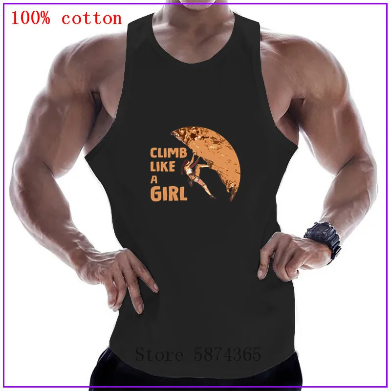Майка мужская без рукавов рубашка для скалолазания Climing фитнеса бодибилдинга