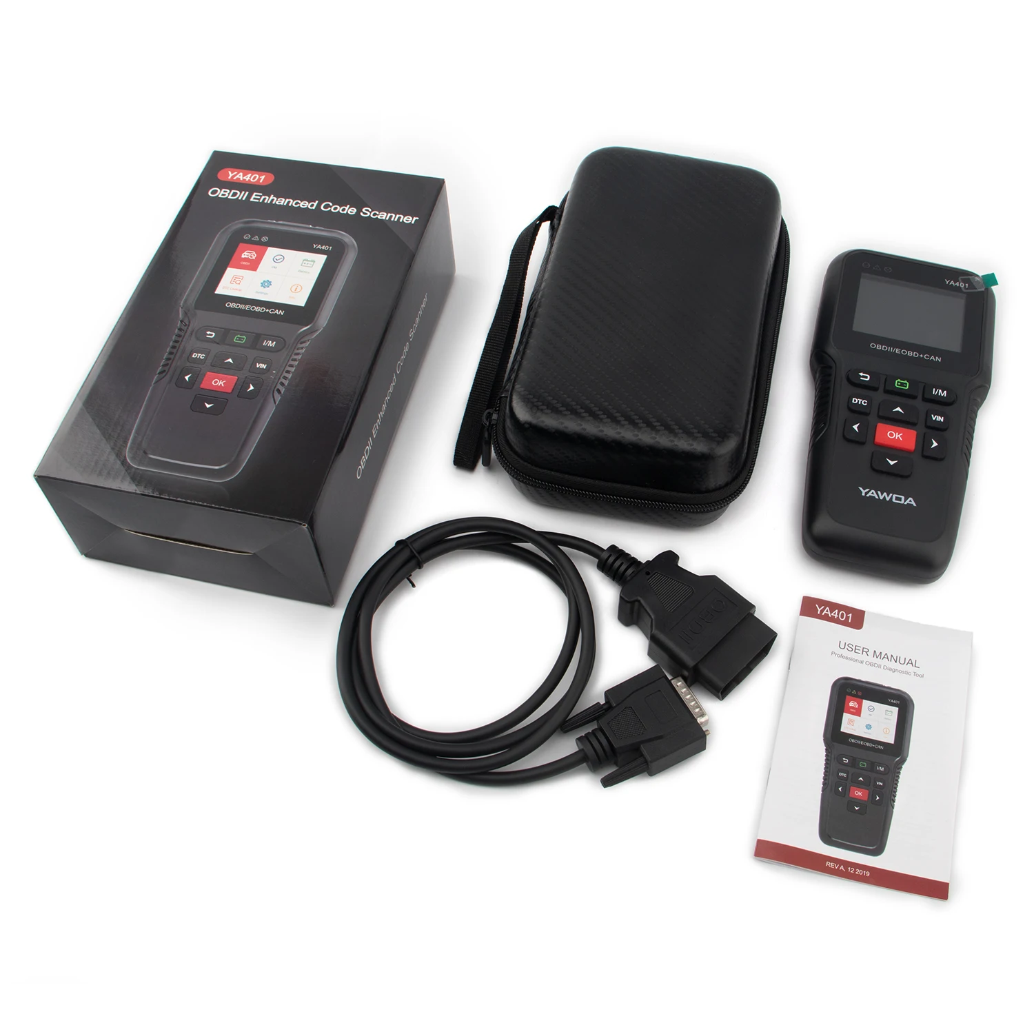 

YAWOA YA401 OBDII Scan Diagnostic fast Read/Erase DTC Check Engine Light auto Protocol Car launch CR3008 PK KW850 launch CR3008