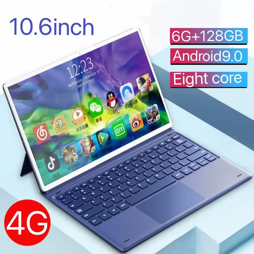 

[2021 New] Tablet PC 10.1 Inch 6G+128GB Android Phone 2-in-1 Full Netcom Learning Machine Dedicated for Student Games