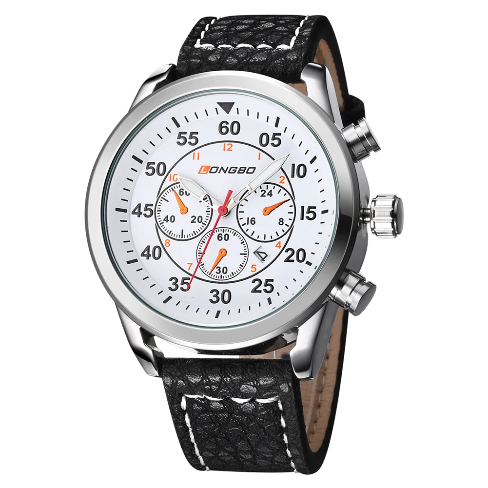 New MenWatch Leather Strap Elegant Fashion Simple Multifunctional Waterproof Quartz Men Watch Relogio Masculino Erkek Kol Saati | Наручные