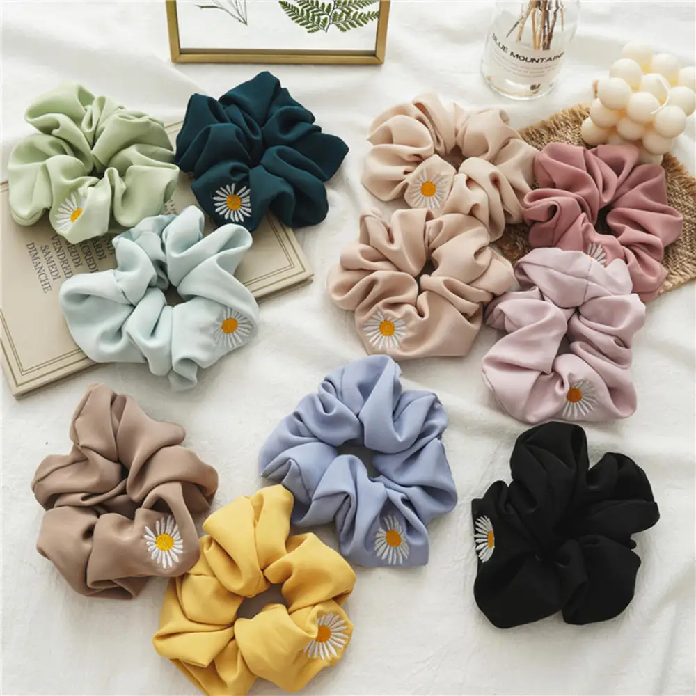 Женские резинки для волос милые эластичные с маргаритками шифоновые ободки