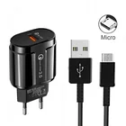 Кабель Micro USB, адаптер для быстрой зарядки 3,0 Для Xiaomi Mi A2 Lite Redmi 5 Plus 6A 5A 4A Note 6 5 4 3 Pro