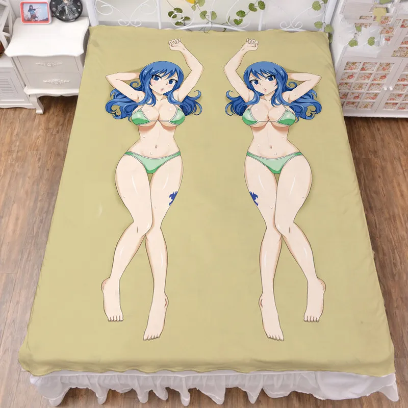 

Coscase Japan Anime FAIRY TAIL Natsu Lucy Heartfilia Erza Scarlet Milk Fiber Bed Sheet & Flannel Blanket Summer Quilt 150x200CM