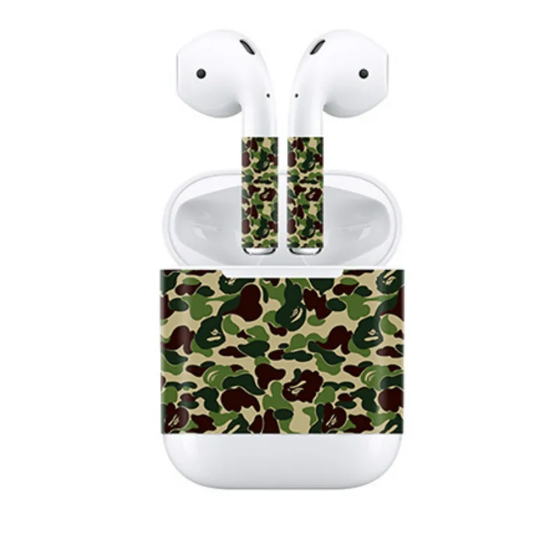 Модная защитная виниловая наклейка для наушников Apple AirPods съемная клейкая
