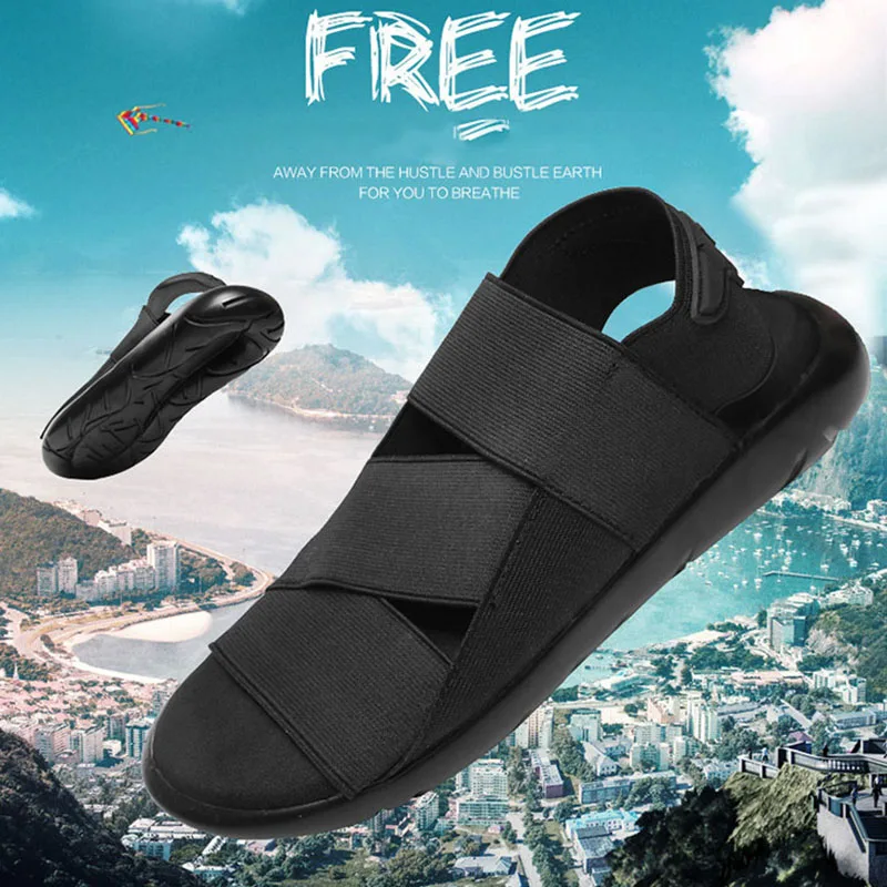 2019 Summer Men Sandals Personality Thick Bottom Beach Shoes Men's Trend Casual Autumn Roman Zapatos De Hombre | Обувь