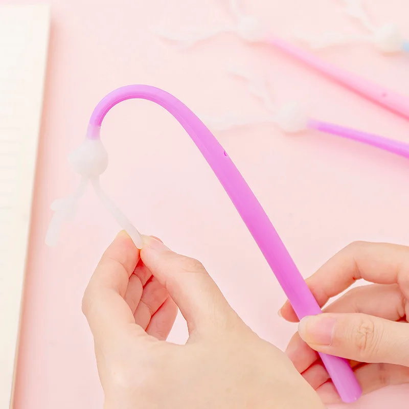 Корейская креативная Мягкая силиконовая ручка в форме лося с черными чернилами